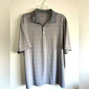 Walter Hagen. Men's Gray Striped Polo Shirt. Size XL.